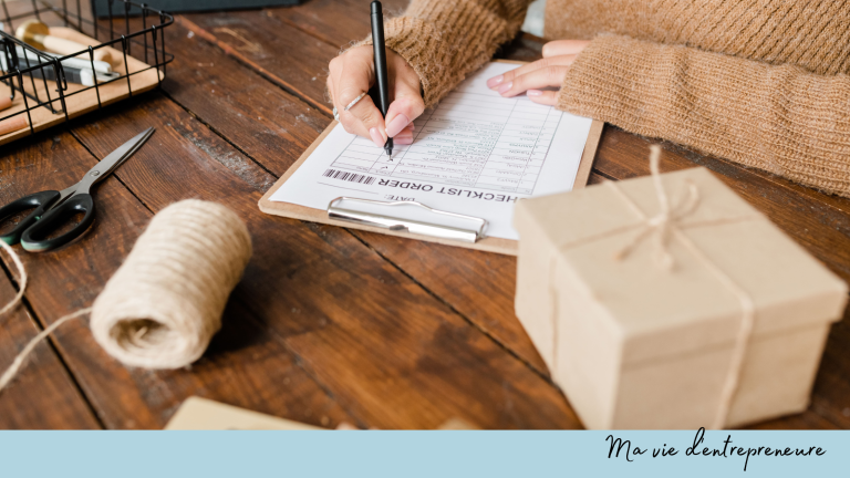 Photo en avant - refuser des clients - une femme fait une liste